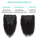 Human Hair Clip In Extensions | Straight; Kinky Straight, 3B-4C