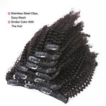 Brazilian Afro-Kinky Curly Clip-in Extensions | (4B-4C) |