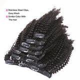 Brazilian Afro-Kinky Curly Clip-in Extensions | (4B-4C) |