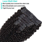 Human Hair Clip In Extensions | Straight; Kinky Straight, 3B-4C