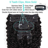 Human Hair Clip In Extensions | Straight; Kinky Straight, 3B-4C